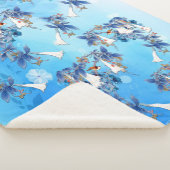 水図解入りの、写真付きの彩月花 シェルパブランケット (3/4)