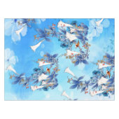 水図解入りの、写真付きの彩月花 テーブルクロス (正面(横))