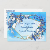 水図解入りの、写真付きの彩月花 案内ポストカード (正面/裏面)