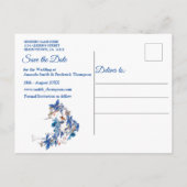 水図解入りの、写真付きの彩月花 案内ポストカード (裏面)