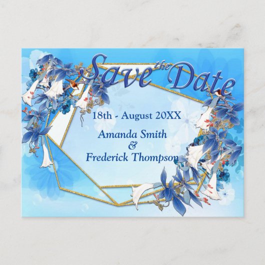 水図解入りの、写真付きの彩月花 案内ポストカード (正面)