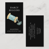 水図解入りの、写真付きの色シーメストレステーラーブラック 名刺 (正面/裏面)