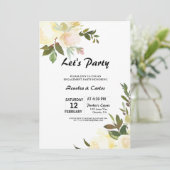 水図解入りの、写真付きの色フローラレッツパーティー 招待状 (スタンド正面)