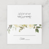 水図解入りの、写真付きの色フローラ結婚座席表 プレイスカード (外部開封)