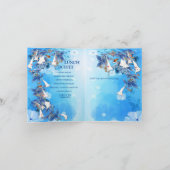 水図解入りの、写真付きの色ムーンフラワーカップルシャワー 招待状 (内部)