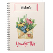 水図解入りの、写真付きの色、この得スパイラル ノートブック (正面)