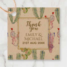 水図解入りの、写真付きの色CACTIフィエスタサンキューネーム フェイバータグ