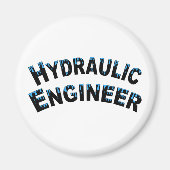 水圧技術者の水滴 マグネット (正面)