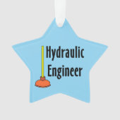 水圧技術者トイレのプランジ オーナメント (正面)