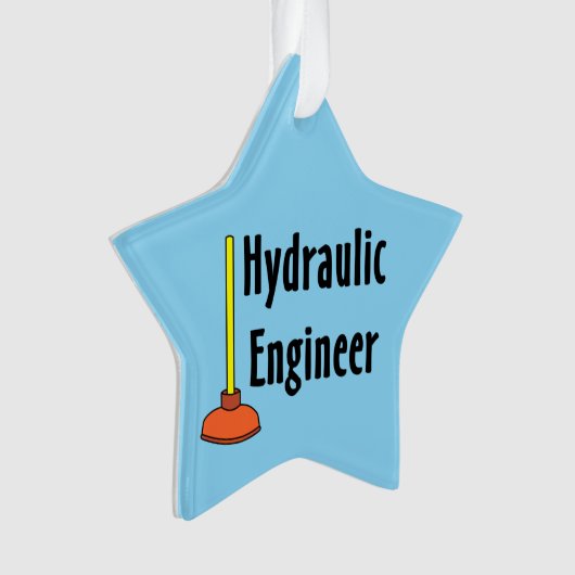 水圧技術者トイレのプランジ オーナメント (正面)