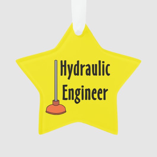 水圧技術者トイレのプランジ オーナメント (正面)