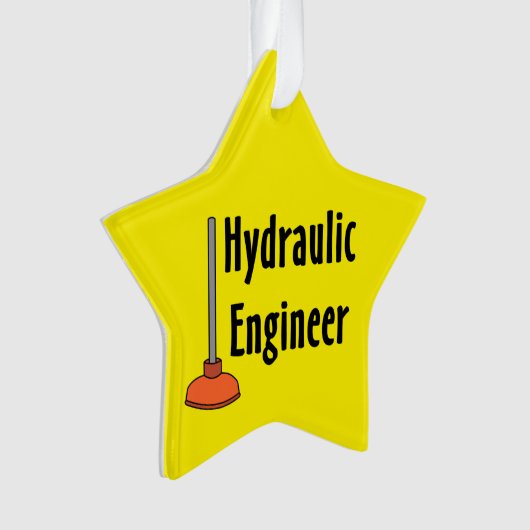 水圧技術者トイレのプランジ オーナメント (正面)