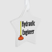 水圧技術者トイレのプランジ オーナメント (正面)