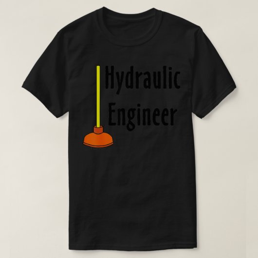 水圧技術者トイレプランジャー Tシャツ (デザイン正面)