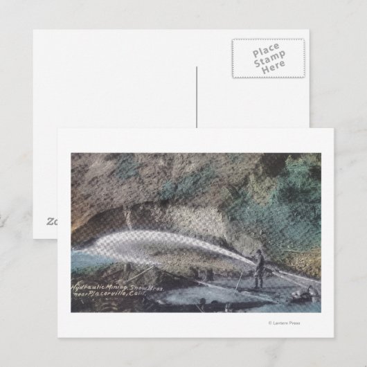 水圧採鉱ScenePlacerville, CA ポストカード (正面/裏面)