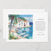 水地中海の色サンキューカード サンキューカード (正面/裏面)