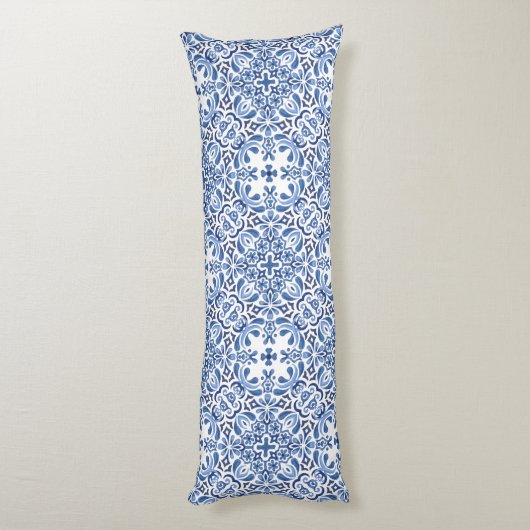 水地中海の色タイル抱き枕 ボディピロー (裏面 (縦))