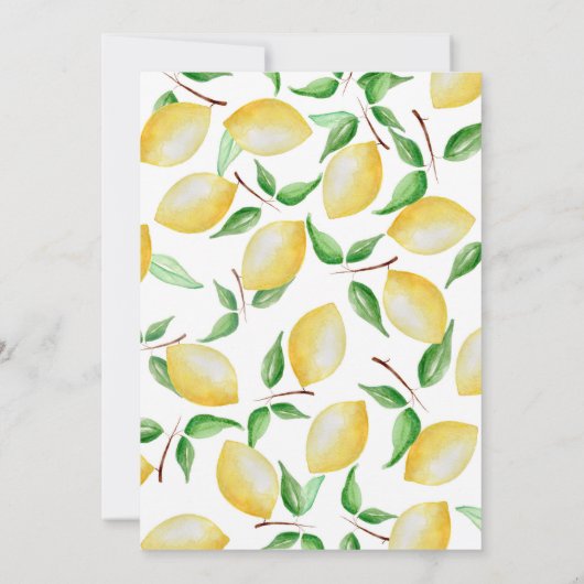 水地中海の色ブルー(レモン結婚ズ) 招待状 (裏面)