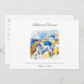 水地中海の色リハーサルディナーカード サンキューカード (正面/裏面)