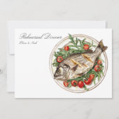 水地中海の色リハーサルディナーカード サンキューカード (正面)