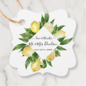 水地中海の色レモントロピカル結婚ズ フェイバータグ (正面)