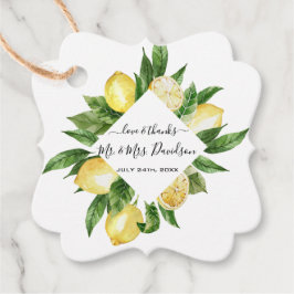 水地中海の色レモントロピカル結婚ズ フェイバータグ