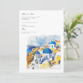 水地中海の色婚約招待状 招待状 (スタンド正面)