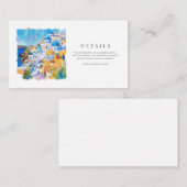 水地中海の色結婚詳細 エンクロージャーカード (正面/裏面)