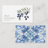 水地中海の色結婚詳細 エンクロージャーカード (正面/裏面)