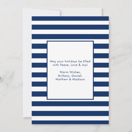 水墨海と挨拶ストライプの シーズンカード (裏面)