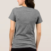 水墨画風の白猫 トライブレンドTシャツ (裏面)