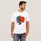水墨画 梅の木 Tシャツ (正面フル)