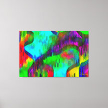 "水壁"ストレッチされたキャンバス3スタック60" x 40"