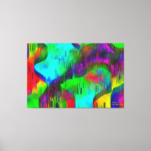 "水壁"ストレッチされたキャンバス3スタック60" x 40" キャンバスプリント