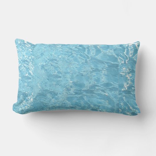 水夏期の日光の青く白いプール ランバークッション (正面)