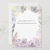 水多肉類 |ブライダルシャワー 招待状 (裏面)