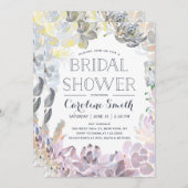 水多肉類 |ブライダルシャワー 招待状 (正面/裏面)