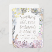 水多肉類 |ブライドメイドカード 招待状 (正面/裏面)