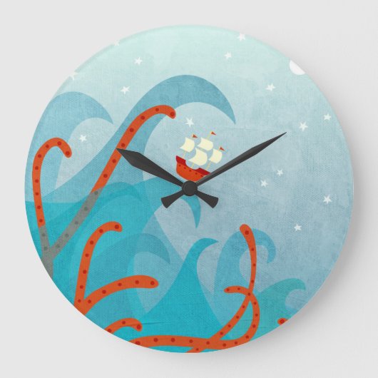 水夫の芸術にとって悪い航海の日 ラージ壁時計 (正面)