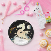 水威厳のある色ドラゴン誕生日 ペーパープレート (パーティー)