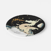 水威厳のある色ドラゴン誕生日 ペーパープレート (アングル)