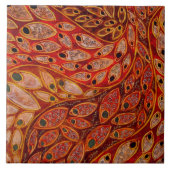 "水孔雀" (絵画) タイル (正面)