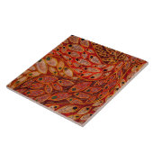 "水孔雀" (絵画) タイル (側面)