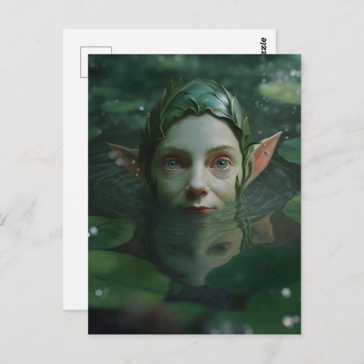 水小妖精や小人はがき ポストカード (正面/裏面)