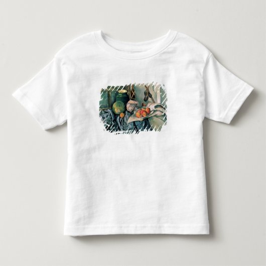 水差しおよびAubergiのポールセザンヌ|の静物画 トドラーTシャツ (正面)