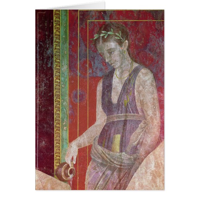 水差しからの付き添い人の注ぐ液体 (正面)