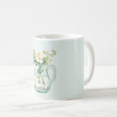 水差しに活けたミントの花 コーヒーマグカップ (正面右)