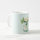 水差しに活けたミントの花 コーヒーマグカップ (正面左)