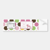 水差しのラベルのジャングルの女王のトラのサファリの動物園 バンパーステッカー (正面)