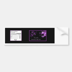 水差しのラベルMis XVの紫色Morado バンパーステッカー